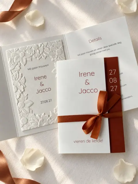 Drieluik met rozen embossing | Studio Sproet