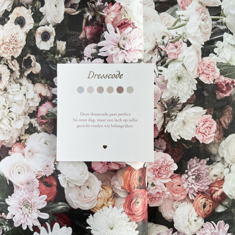 Dresscode kaartje pastel | Studio Sproet