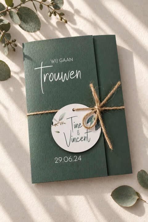 Drieluik groen+labeltje | Studio Sproet