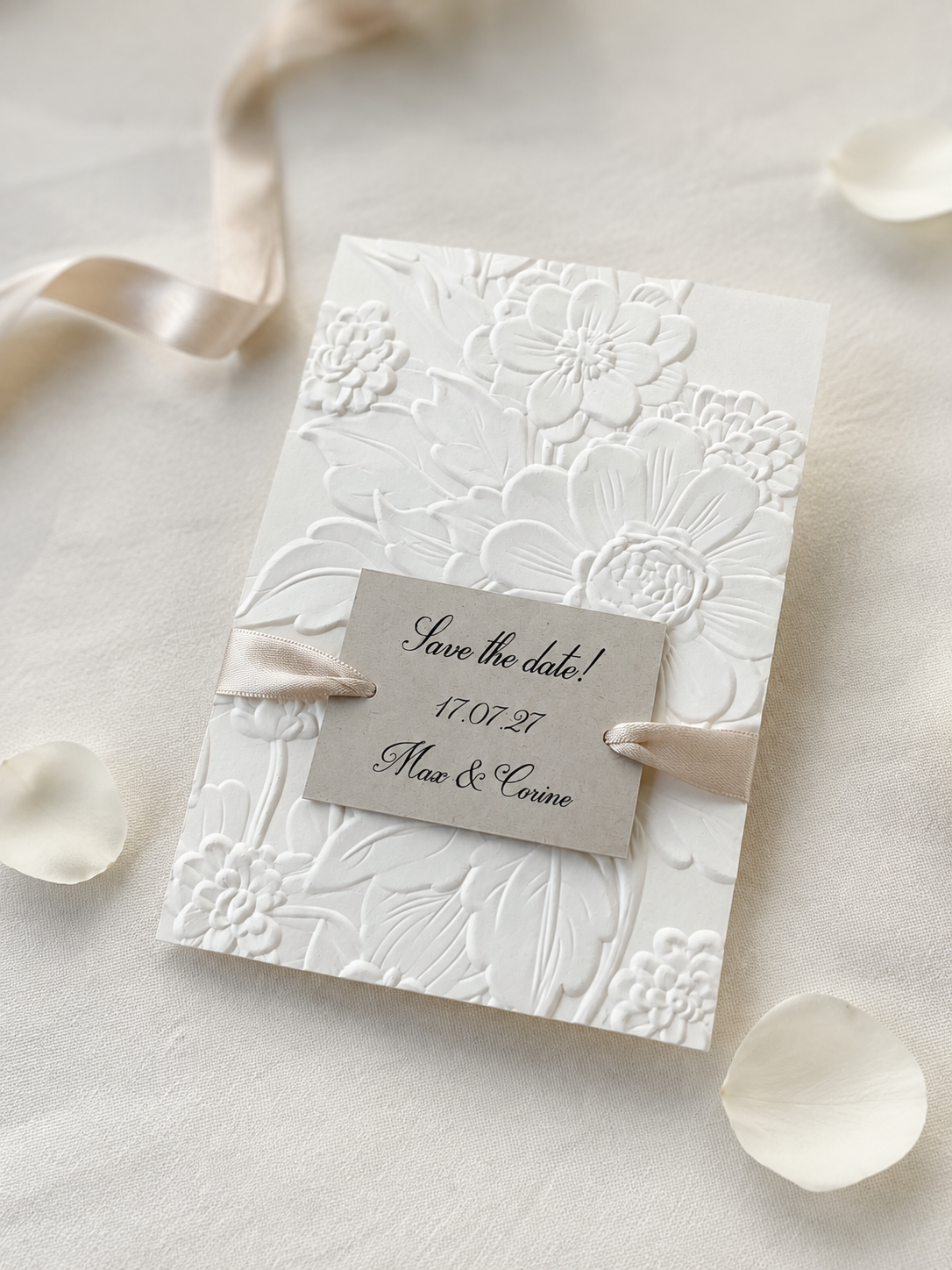 Save the date rozen + los kaartje | Studio Sproet