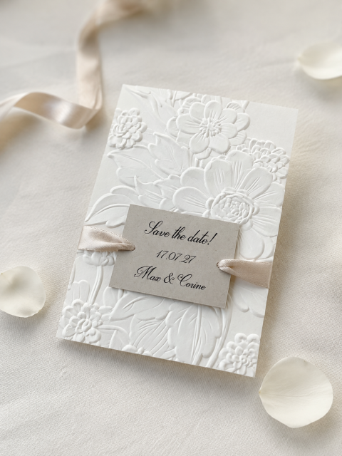 Save the date rozen + los kaartje | Studio Sproet