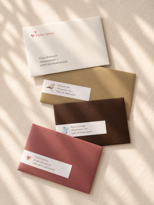 Enveloppen adresseren | Studio Sproet