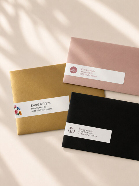 Enveloppen met adresstickers op maat | Studio Sproet