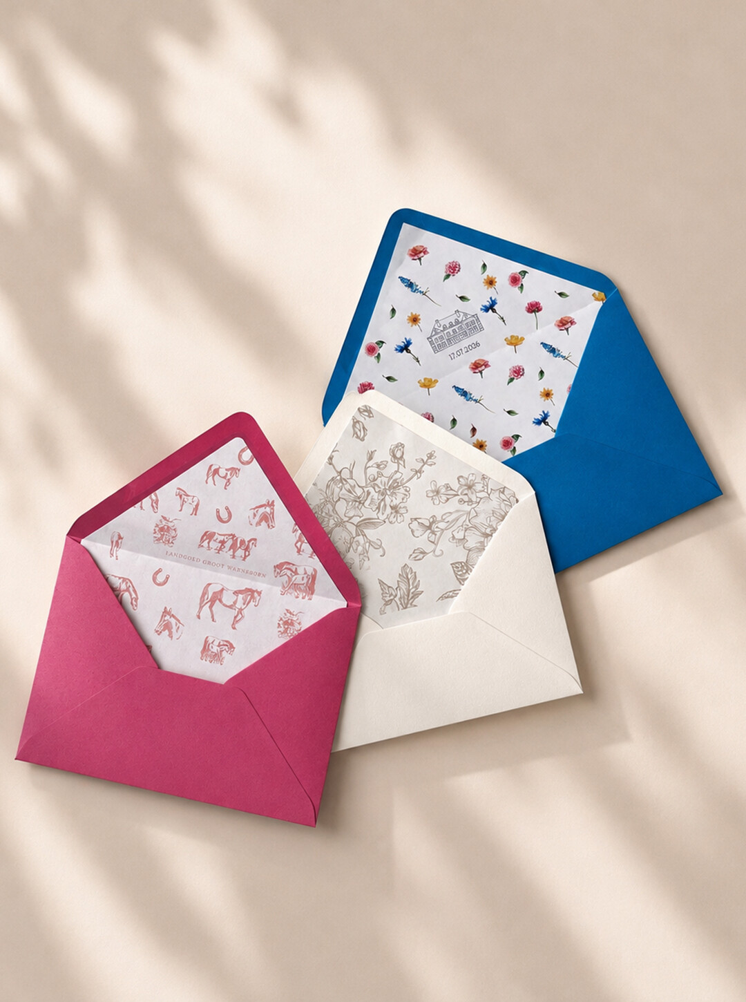 Enveloppen met inlay op maat | Studio Sproet