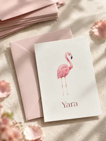 Geboortekaartje Flamingo | Studio Sproet