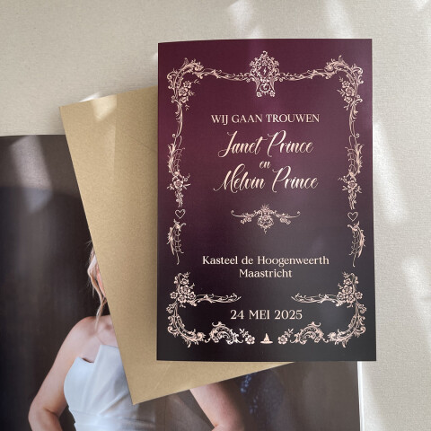 Gevouwen kaart Great Gatsby thema | Studio Sproet