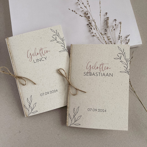 Geloften omslagen bruiloft | Studio Sproet