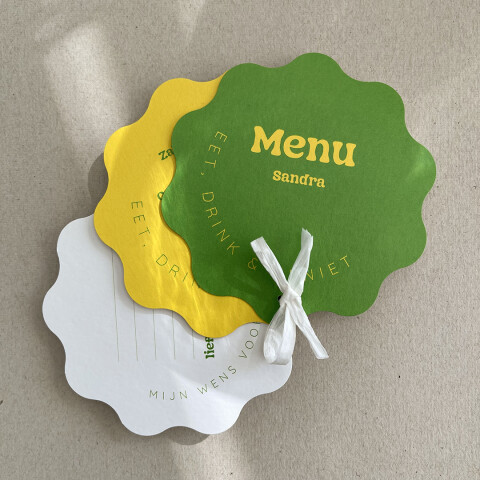 Menu naamkaartje + wenskaartje | Studio Sproet