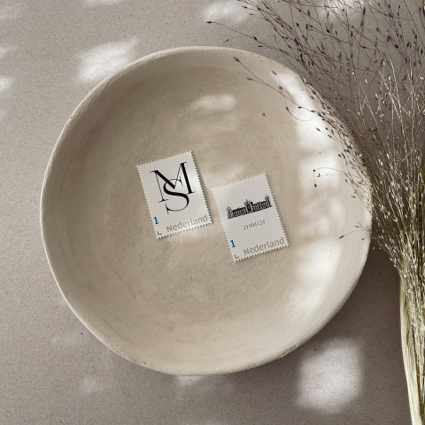 Postzegels op maat voor trouwpost | Studio Sproet