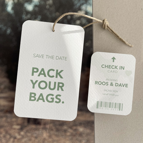 Save the date kofferlabel | Studio Sproet