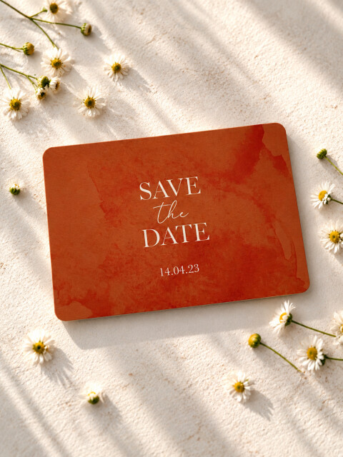 Save the date aquarel red | Studio Sproet