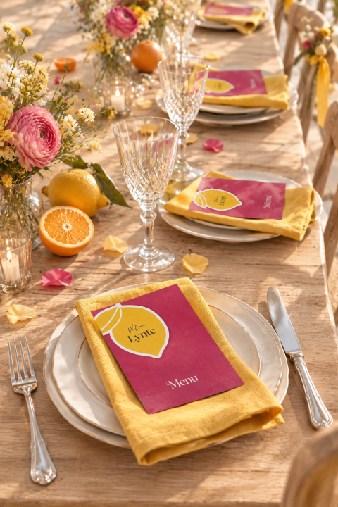 Summer citrus menu- naamkaartje | Studio Sproet