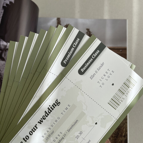 Wedding tickets bruiloftsuitnodiging | Studio Sproet