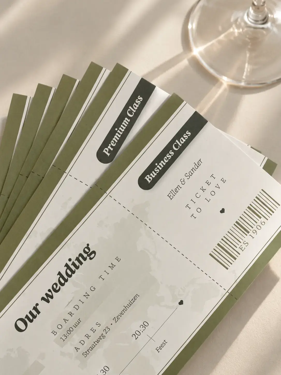 Wedding tickets, trouwkaart | Studio Sproet