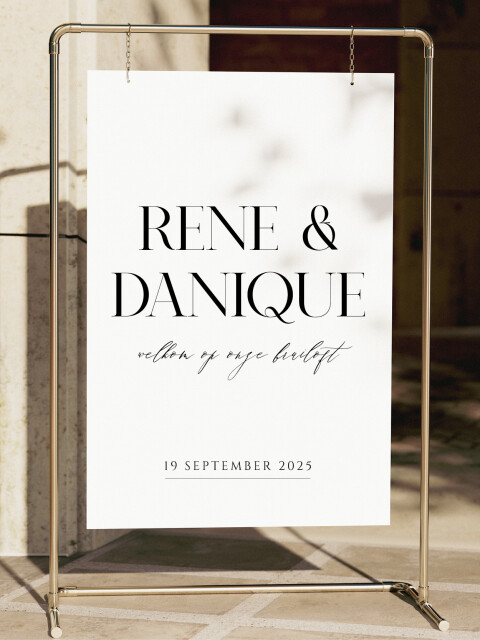 Welkomstbord bruiloft met boorgaten | Studio Sproet